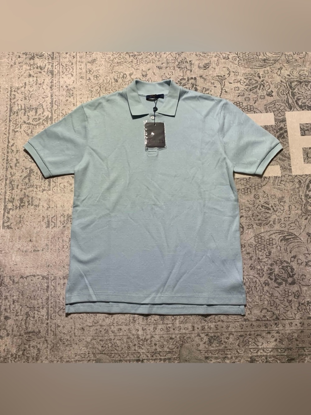 Louis Vuitton Men's Polo Shirt in Light Blue